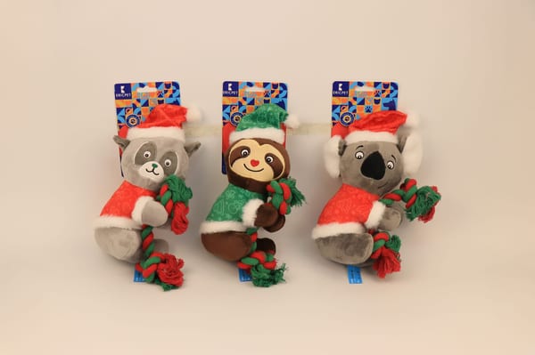 Interactive Dog Rope Toy for Christmas